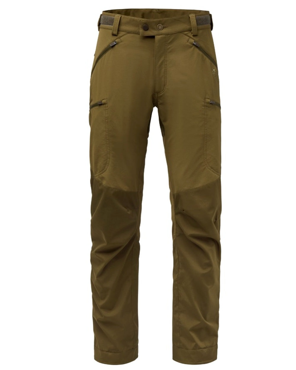 Olive Green Hunting Olive Coloured Pinewood Mens Abisko Brenton Trousers on white background #colour_olive-green-hunting-olive