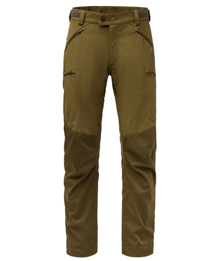 Olive Green Hunting Olive Coloured Pinewood Mens Abisko Brenton Trousers on white background #colour_olive-green-hunting-olive
