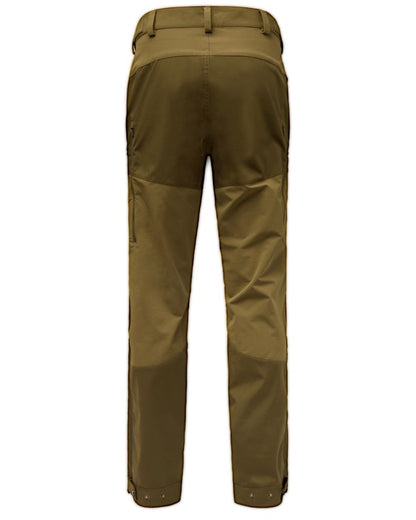 Olive Green Hunting Olive Coloured Pinewood Mens Abisko Brenton Trousers on white background #colour_olive-green-hunting-olive