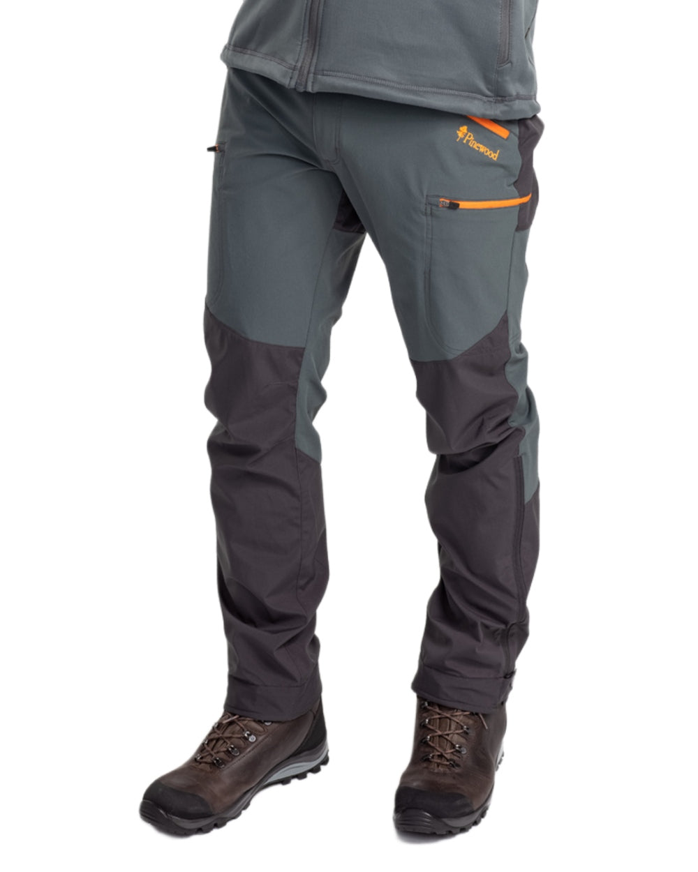 Urban Grey Dark Anthracite Coloured Pinewood Mens Abisko Brenton Trousers on white background #colour_urban-grey-dark-anthracite