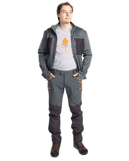 Urban Grey Dark Anthracite Coloured Pinewood Mens Abisko Brenton Trousers on white background #colour_urban-grey-dark-anthracite