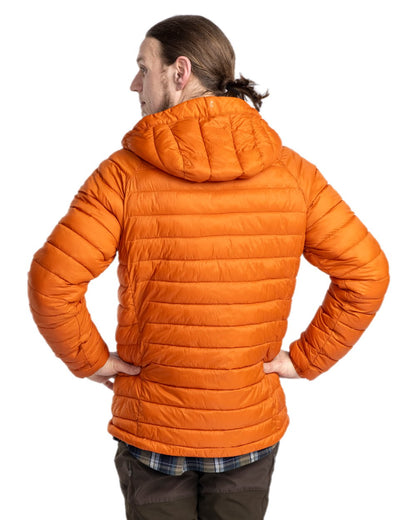 Burned Orange Coloured Pinewood Mens Abisko Insulation Jacket on white background #colour_burned-orange