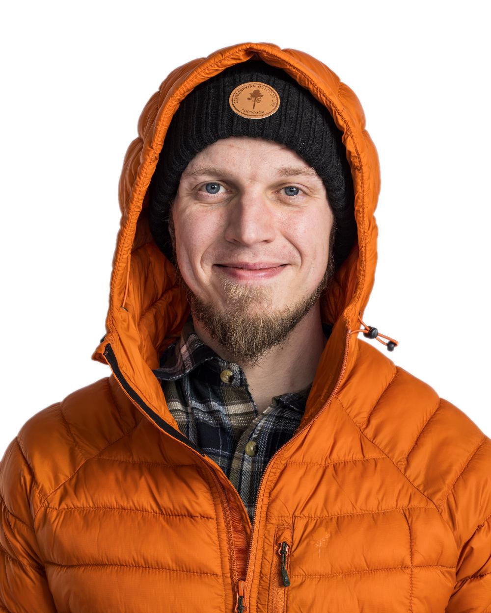 Burned Orange Coloured Pinewood Mens Abisko Insulation Jacket on white background #colour_burned-orange