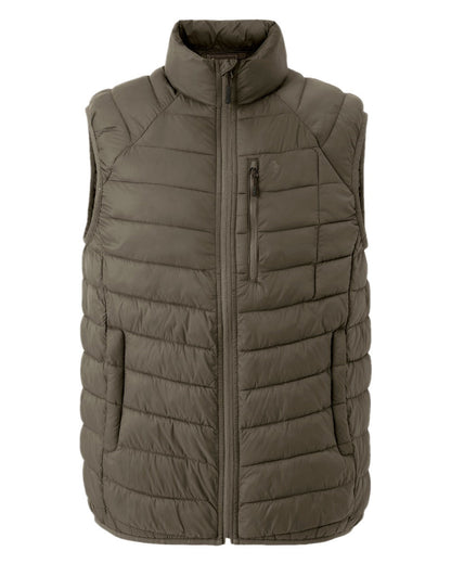 Clover Green Coloured Pinewood Mens Abisko Insulation Vest on white background #colour_clover-green