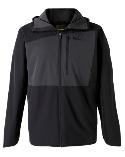 Black Dark Anthracite Coloured Pinewood Mens Abisko Light Stretch Jacket on white background #colour_black-dark-anthracite