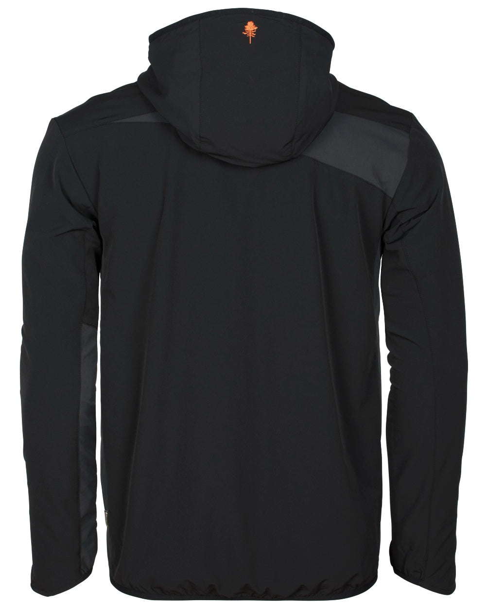 Dark Anthracite Black Coloured Pinewood Mens Abisko Light Stretch Jacket on white background #colour_dark-anthracite-black
