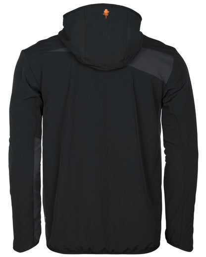 Dark Anthracite Black Coloured Pinewood Mens Abisko Light Stretch Jacket on white background #colour_dark-anthracite-black
