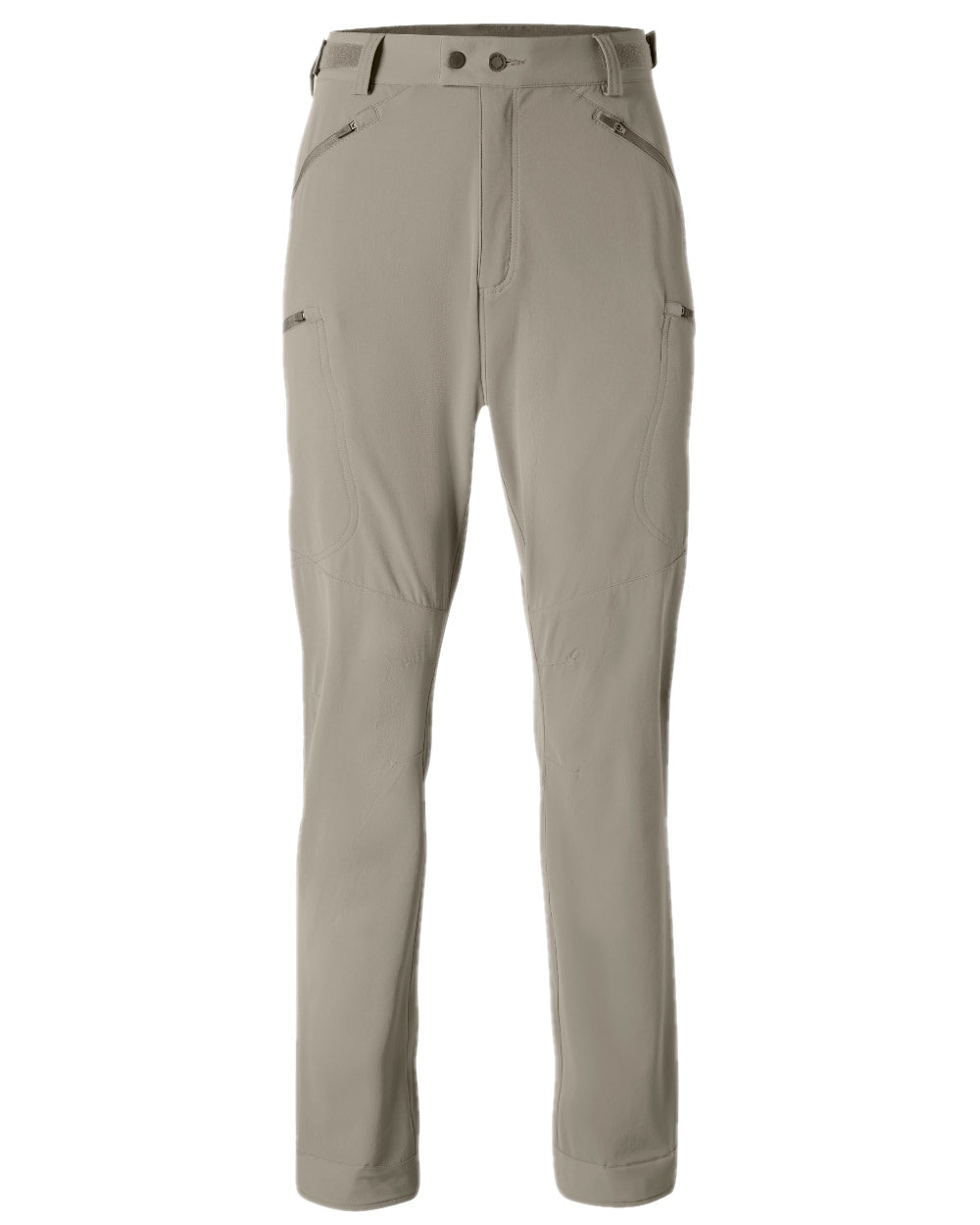 Mole Brown Coloured Pinewood Mens Abisko Light Stretch Trousers on white background #colour_mole-brown