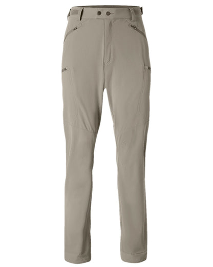 Mole Brown Coloured Pinewood Mens Abisko Light Stretch Trousers on white background #colour_mole-brown