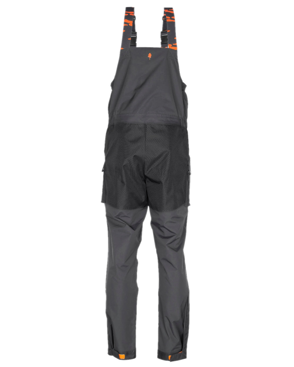 Dark Anthracite Black Coloured Pinewood Mens Bolmen Fishing Bib Trousers on white background #colour_dark-anthracite-black