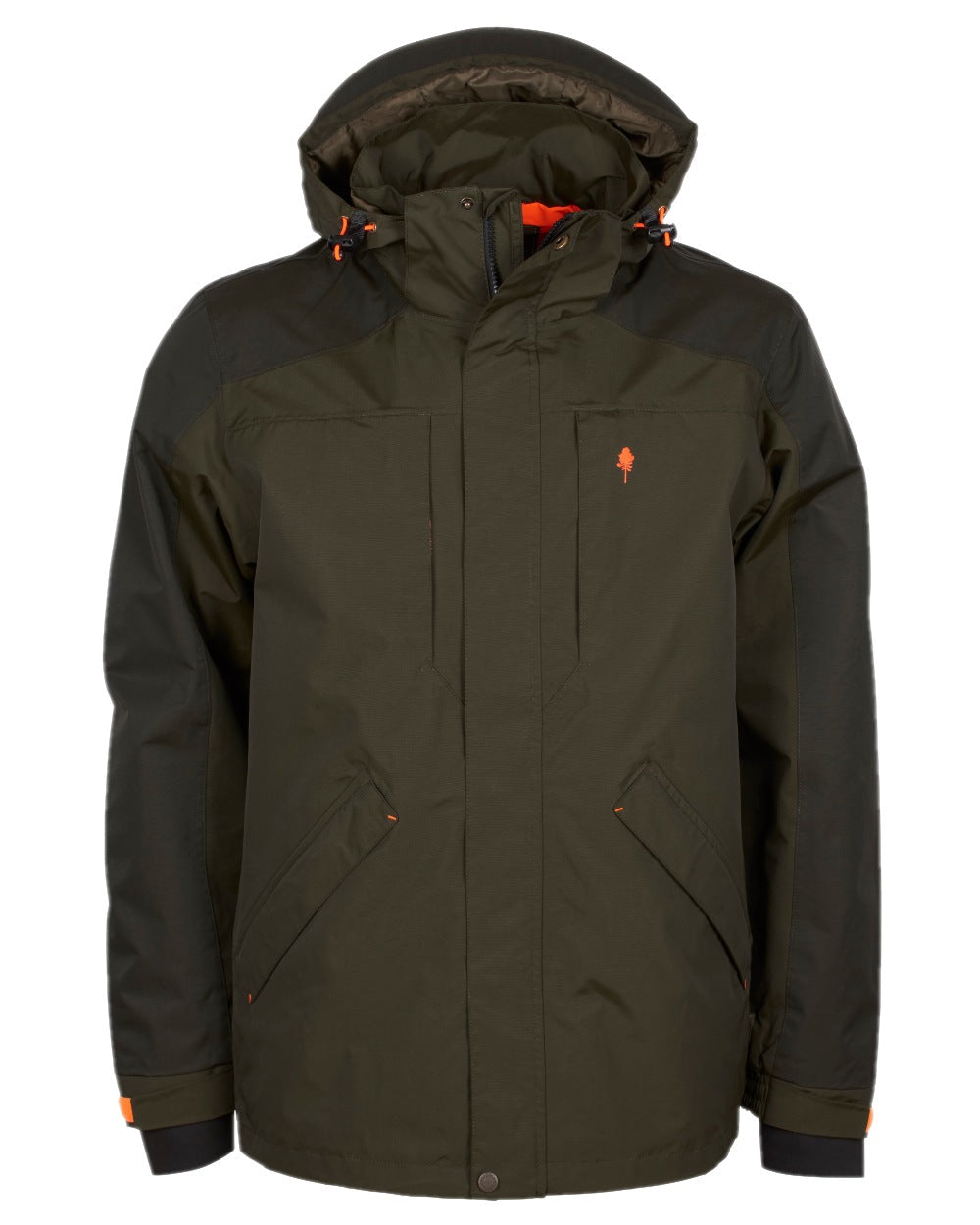 Green Dark Green Coloured Pinewood Mens Bolmen Fishing Jacket on white background #colour_green-dark-green