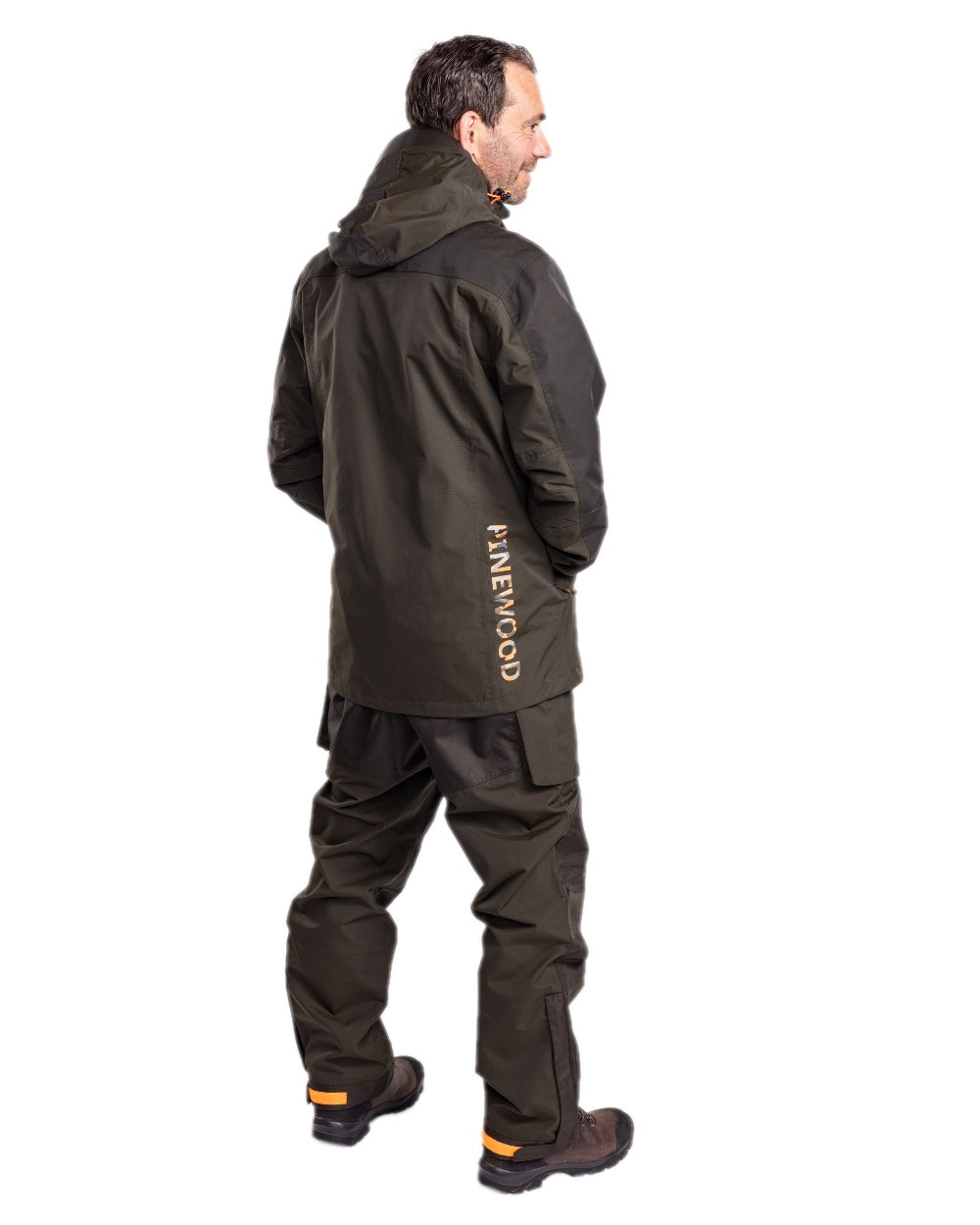 Green Dark Green Coloured Pinewood Mens Bolmen Fishing Jacket on white background #colour_green-dark-green