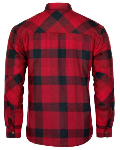 Red Black coloured Pinewood Mens Canada Classic 2.0 Shirt on white background #colour_red-black