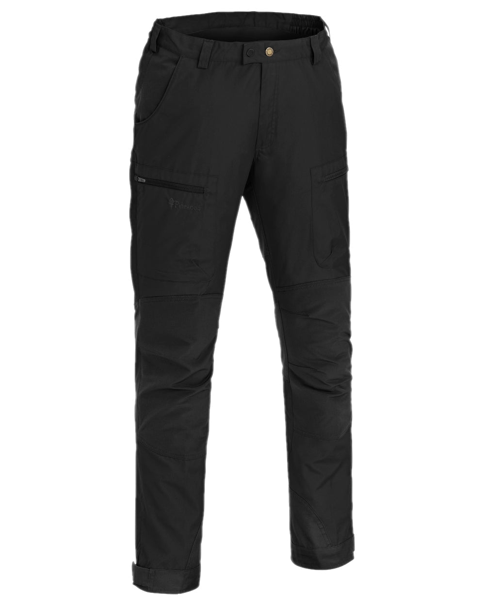 Black Coloured Pinewood Mens Caribou TC-Lite Trousers on white background #colour_black