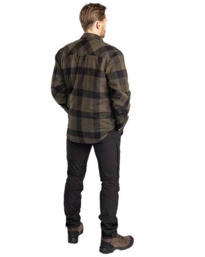 Black Coloured Pinewood Mens Caribou TC-Lite Trousers on white background #colour_black