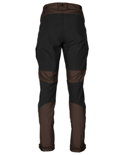 Dark Brown Black Coloured Pinewood Mens Caribou TC-Lite Trousers on white background #colour_dark-brown-black