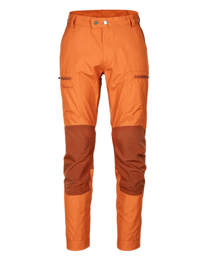 Burned Orange Terracotta Coloured Pinewood Mens Caribou TC Trousers on white background #colour_burned-orange-terracotta