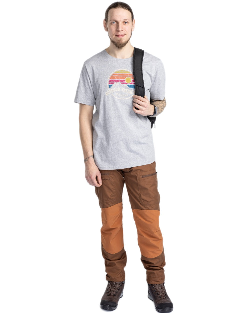 Nougat Fudge Coloured Pinewood Mens Caribou TC Trousers on white background #colour_nougat-fudge