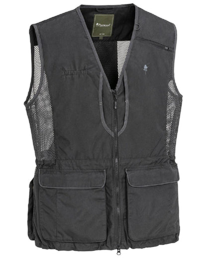 Black Dark Anthracite coloured Pinewood Mens Dog Sports 2.0 Vest on white background #colour_black-dark-anthracite