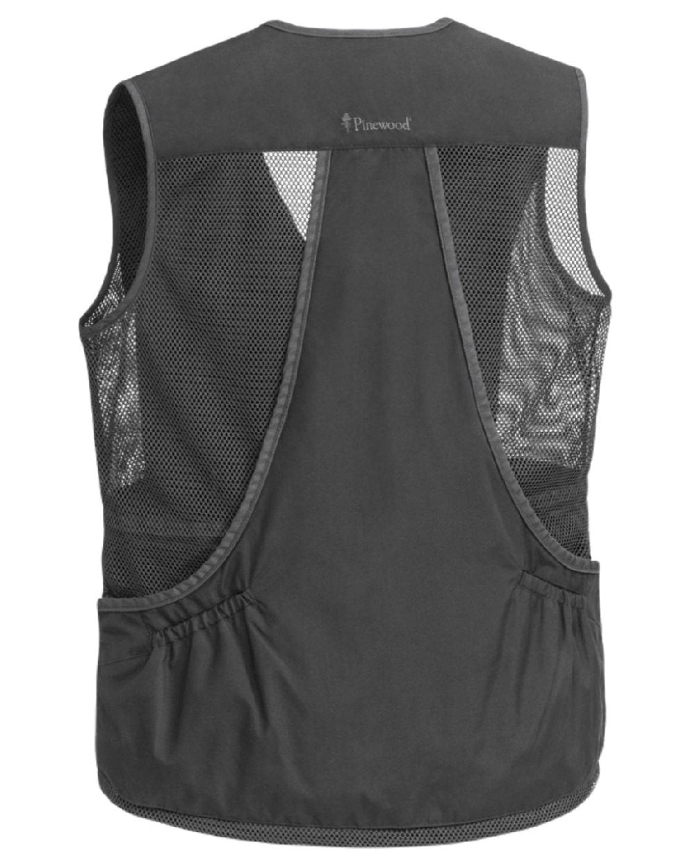 Black Dark Anthracite coloured Pinewood Mens Dog Sports 2.0 Vest on white background #colour_black-dark-anthracite