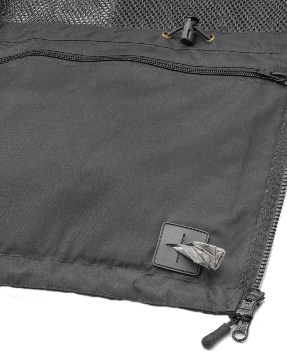 Black Dark Anthracite coloured Pinewood Mens Dog Sports 2.0 Vest on white background #colour_black-dark-anthracite