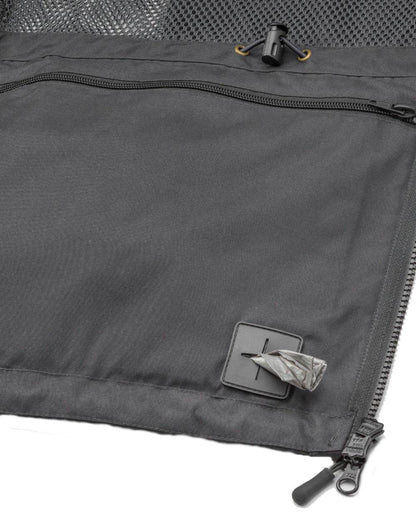 Black Dark Anthracite coloured Pinewood Mens Dog Sports 2.0 Vest on white background #colour_black-dark-anthracite