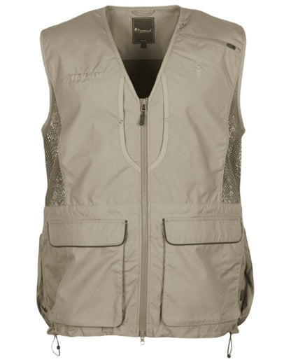 Light Khaki coloured Pinewood Mens Dog Sports 2.0 Vest on white background #colour_light-khaki