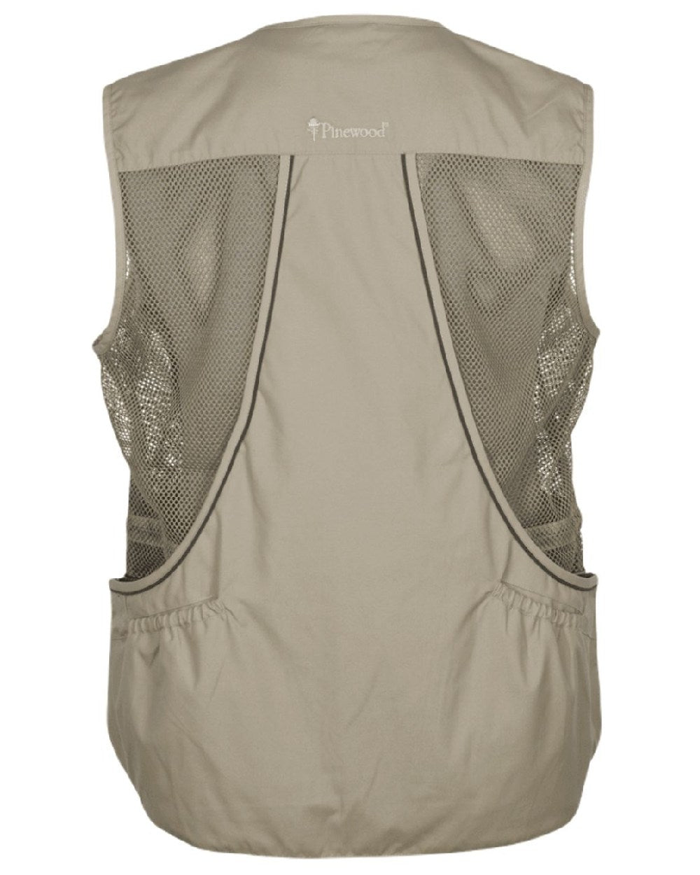 Light Khaki coloured Pinewood Mens Dog Sports 2.0 Vest on white background #colour_light-khaki