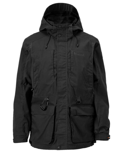 Black Coloured Pinewood Mens Dog Sports Trainer Extreme Jacket on white background #colour_black