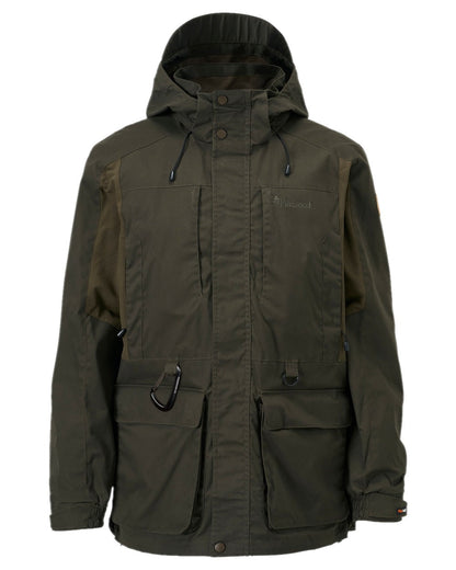Moss Green Coloured Pinewood Mens Dog Sports Trainer Extreme Jacket on white background #colour_moss-green