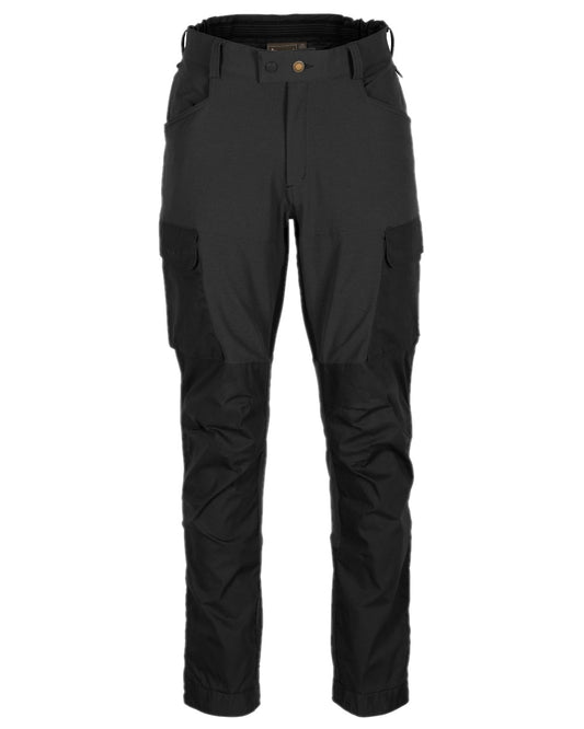 Black Coloured Pinewood Mens Dog Sports Trainer Extreme Trousers on white background #colour_black