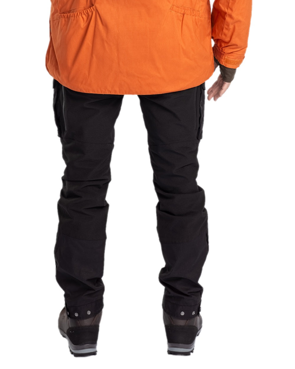 Black Coloured Pinewood Mens Dog Sports Trainer Extreme Trousers on white background #colour_black
