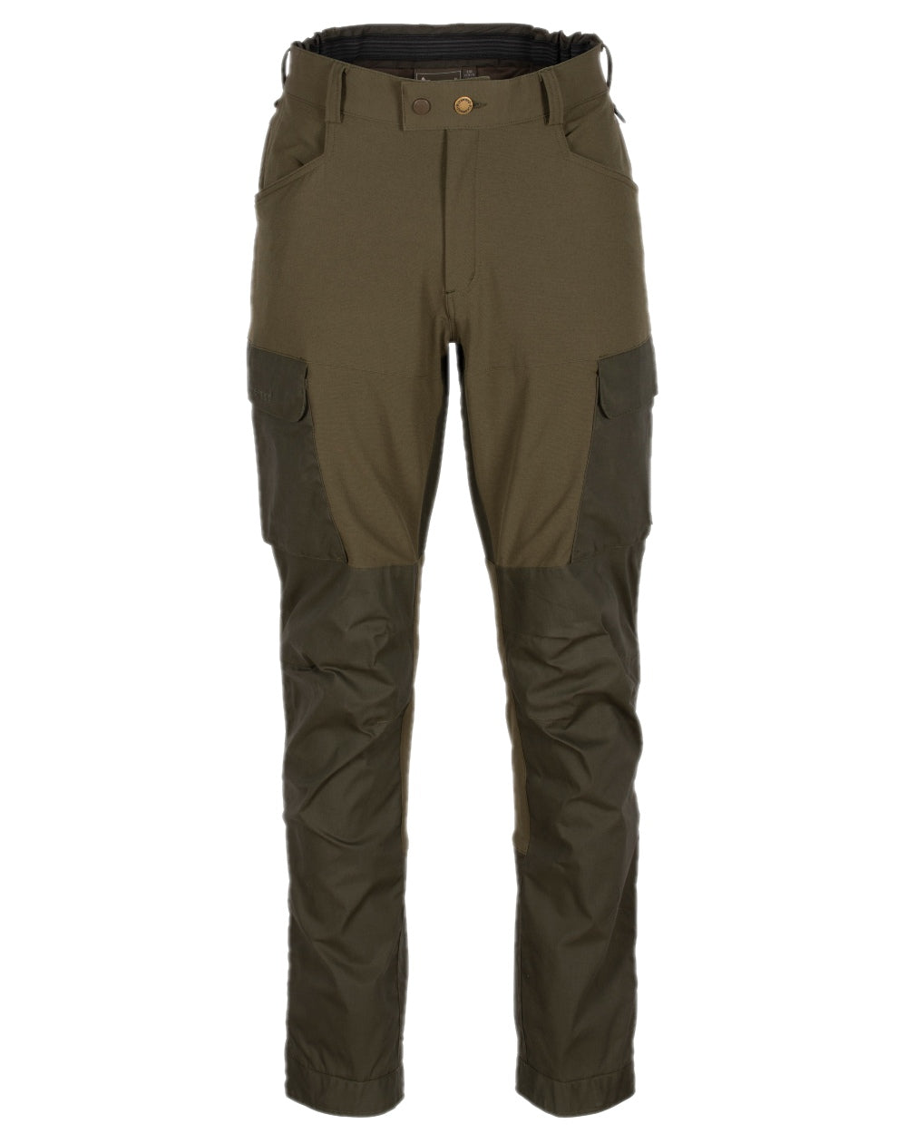 Moss Green Coloured Pinewood Mens Dog Sports Trainer Extreme Trousers on white background #colour_moss-green