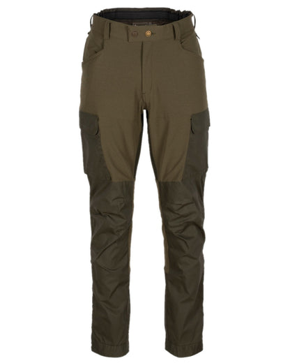 Moss Green Coloured Pinewood Mens Dog Sports Trainer Extreme Trousers on white background #colour_moss-green