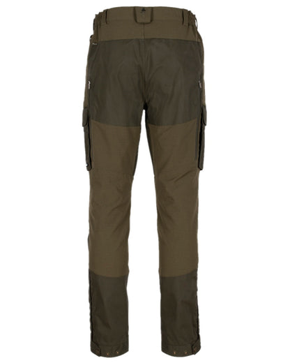 Moss Green Coloured Pinewood Mens Dog Sports Trainer Extreme Trousers on white background #colour_moss-green