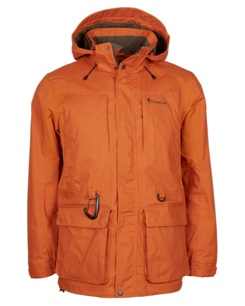 Burned Orange Coloured Pinewood Mens Dog Sports Trainer Jacket on white background #colour_burned-orange