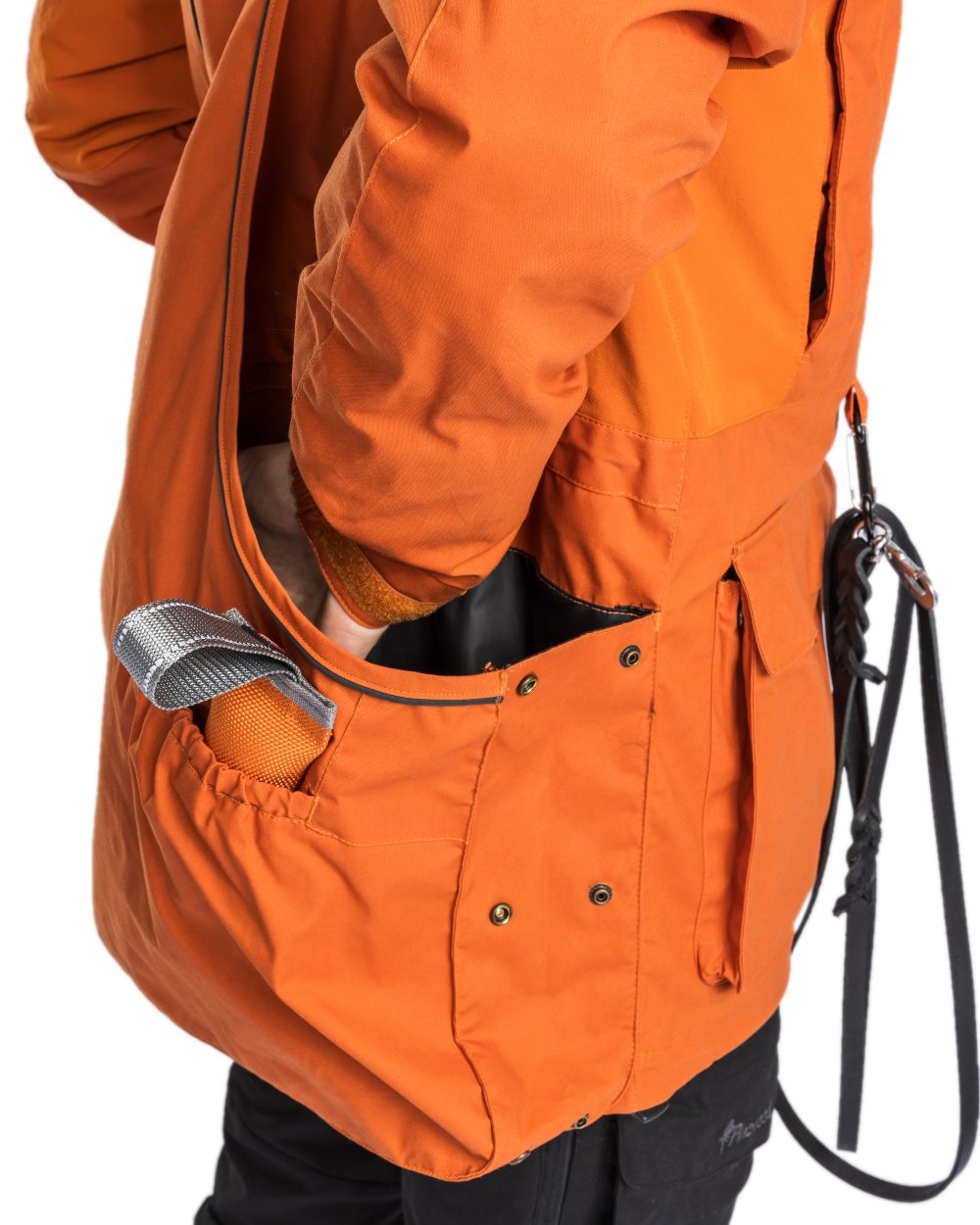 Burned Orange Coloured Pinewood Mens Dog Sports Trainer Jacket on white background #colour_burned-orange