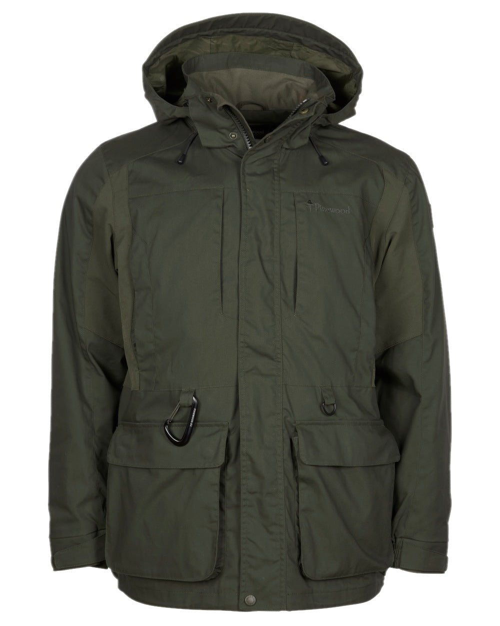 Moss Green Coloured Pinewood Mens Dog Sports Trainer Jacket on white background #colour_moss-green