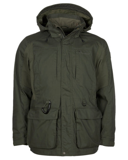Moss Green Coloured Pinewood Mens Dog Sports Trainer Jacket on white background #colour_moss-green