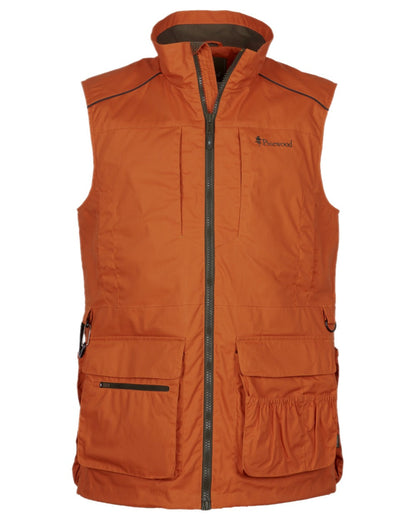 Burned Orange Coloured Pinewood Mens Dog Sports Trainer Vest on white background #colour_burned-orange