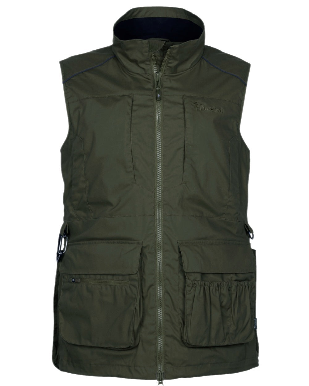 Moss Green Coloured Pinewood Mens Dog Sports Trainer Vest on white background #colour_moss-green