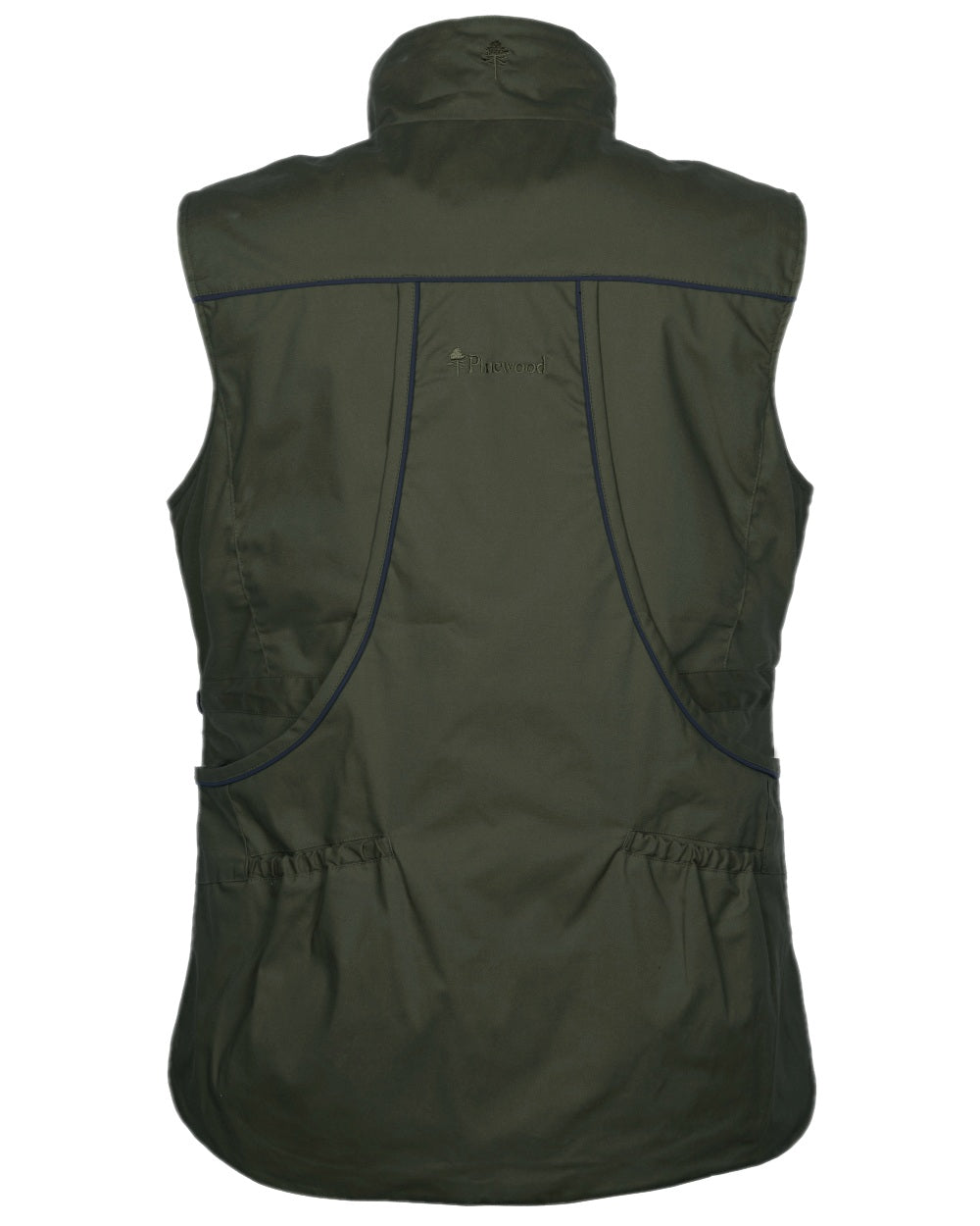 Moss Green Coloured Pinewood Mens Dog Sports Trainer Vest on white background #colour_moss-green