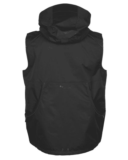 Black coloured Pinewood Mens Dog Sports Windblocker Vest on white background #colour_black