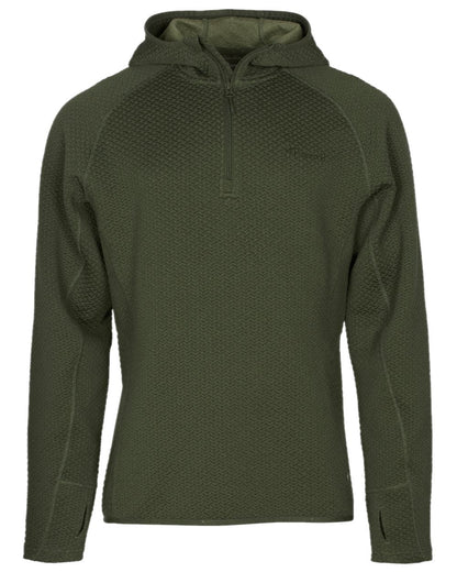 Dark Green Mel Coloured Pinewood Mens Everyday Travel Hoodie on white background #colour_dark-green-mel
