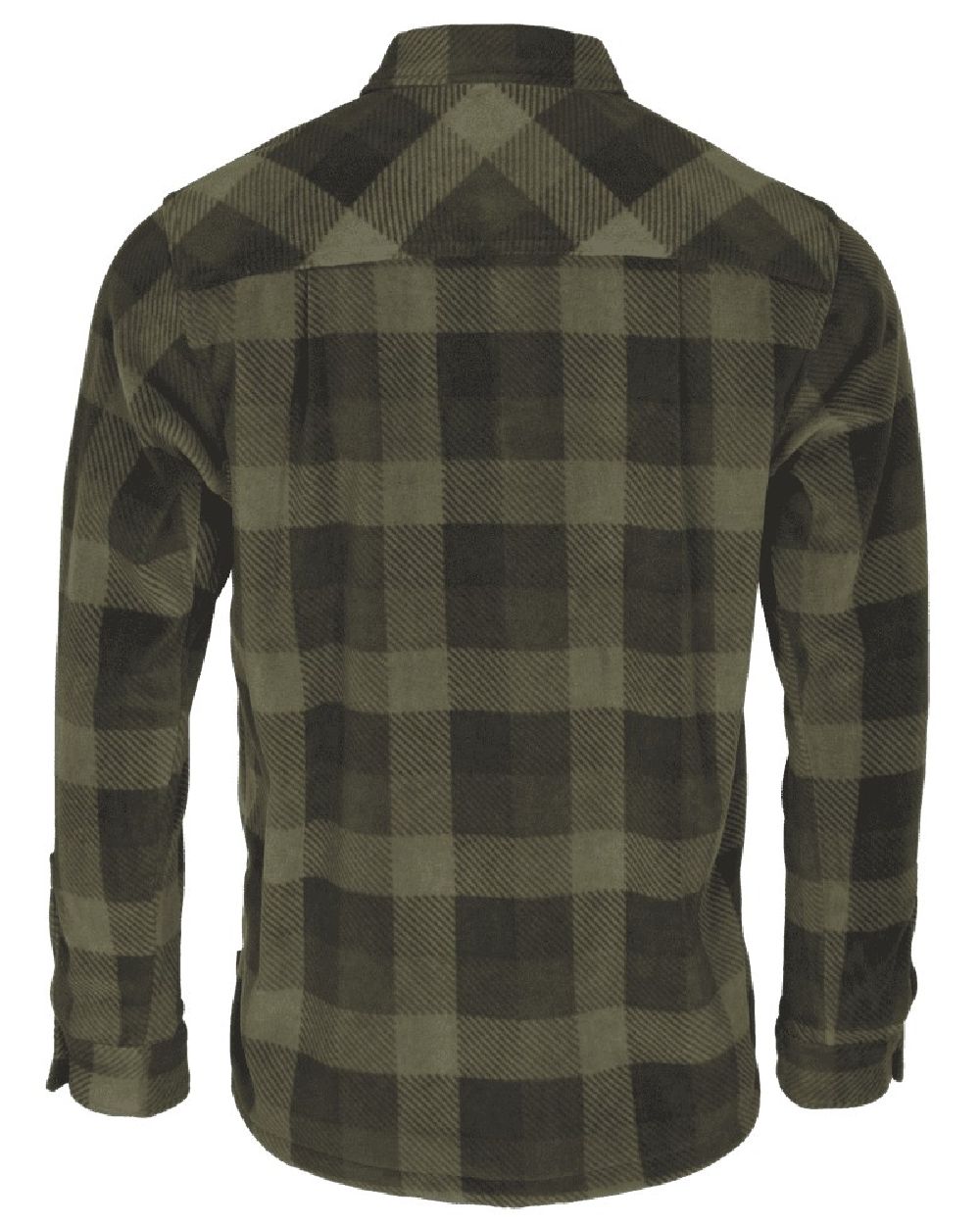 Green Black coloured Pinewood Mens Finnveden Canada Shirt on white background #colour_green-black