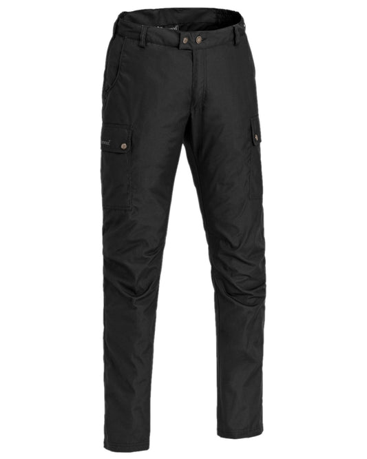 Black Coloured Pinewood Mens Finnveden Classic Trousers on white background #colour_black