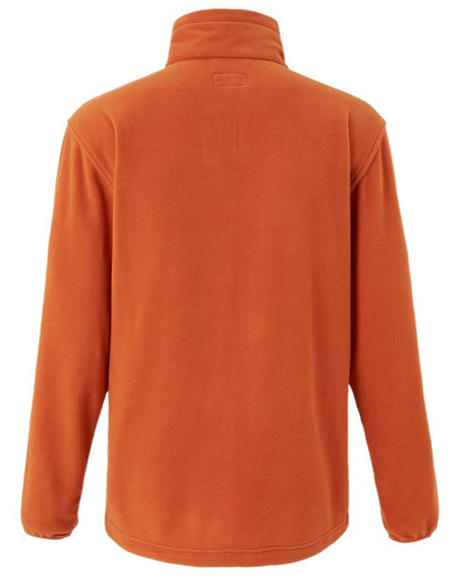 Burned Orange Pinewood Mens Finnveden Fleece Jacket on white background #colour_burned-orange