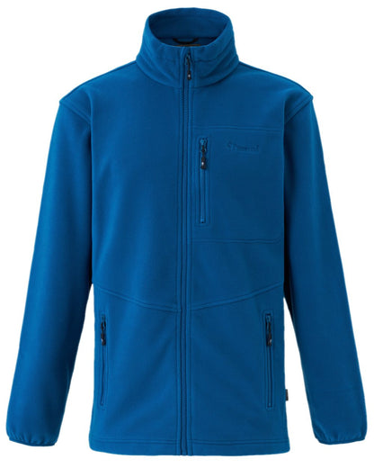 Dark Azur Blue Pinewood Mens Finnveden Fleece Jacket on white background #colour_dark-azur-blue