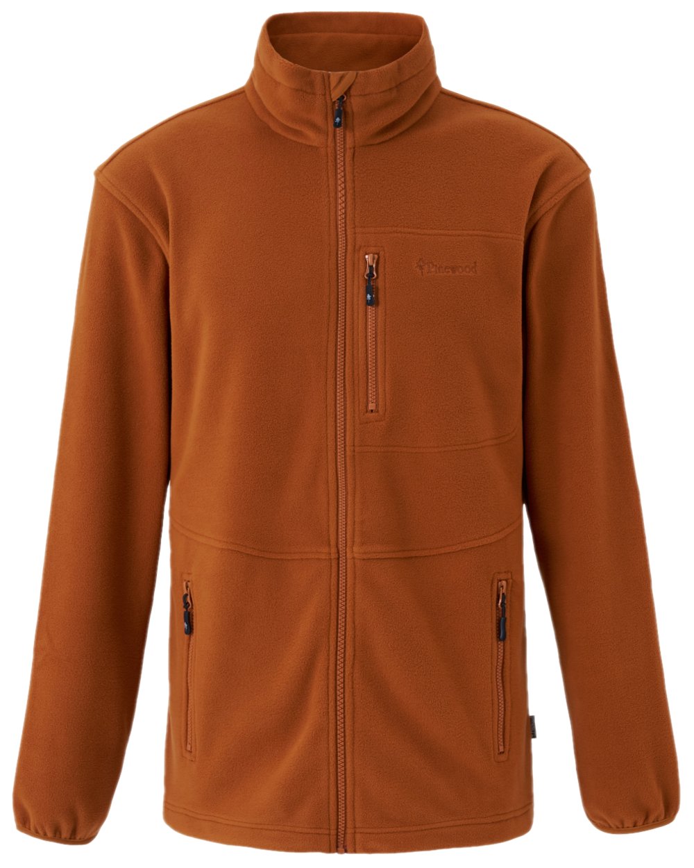 Fudge Pinewood Mens Finnveden Fleece Jacket on white background #colour_fudge