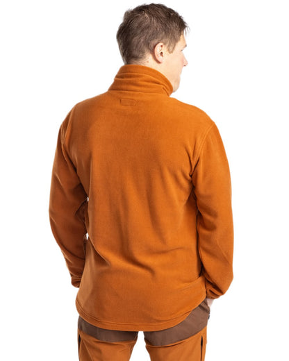 Fudge Pinewood Mens Finnveden Fleece Jacket on white background #colour_fudge